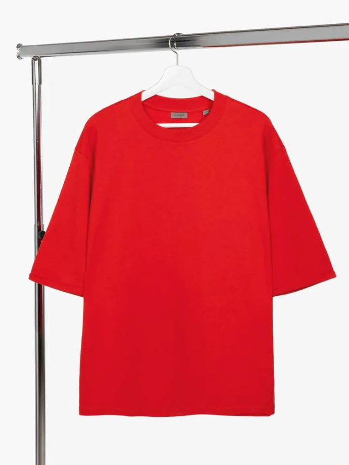 Футболка оверсайз унисекс Kosmos 2.0, красная (алая)