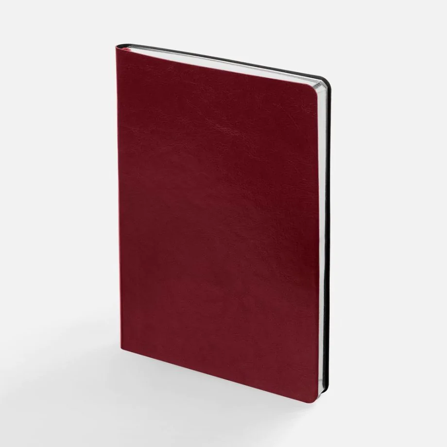 Ежедневник Nebraska Flex, недатированный, бордовый с серебристым