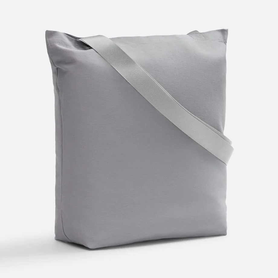 Шопер B5, серый с широкими серыми ручками