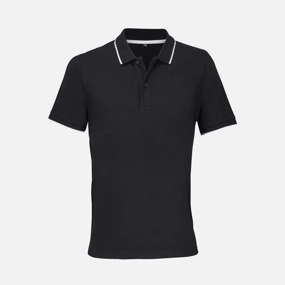 Рубашка поло унисекс Palermo, черная с белым