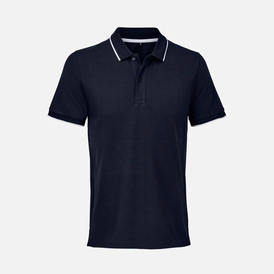 Рубашка поло унисекс Palermo, темно-синяя с белым