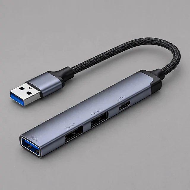 USB-хаб USB-A 3.0 + 2xUSB-A 2.0 + USB-C