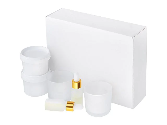 Набор для создания 2-х ароматических свечей: амбра и табак/маракуйя, сандал и пачули