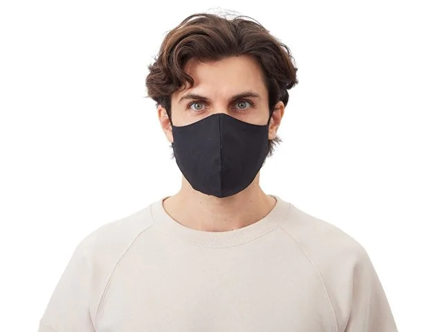 Маска для лица многоразовая из хлопка, анатомической формы