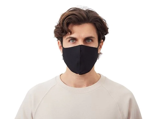 Маска для лица многоразовая из хлопка, анатомической формы без шва